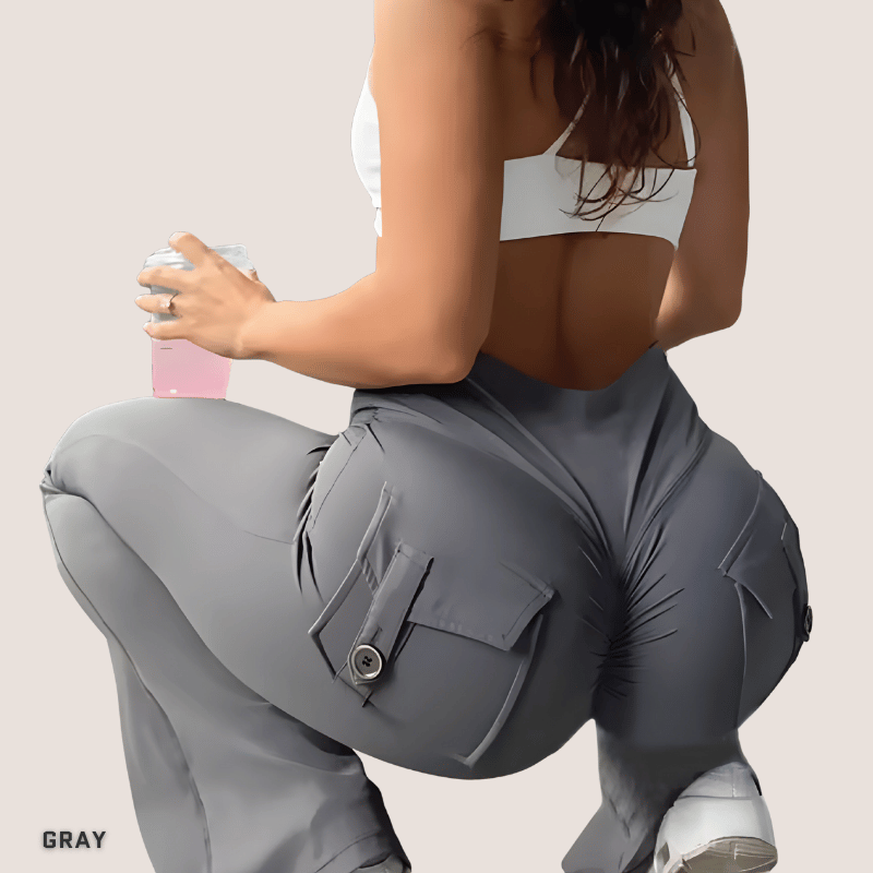 CARGO FLARE FIT © | Push Up Cargo Leggings
