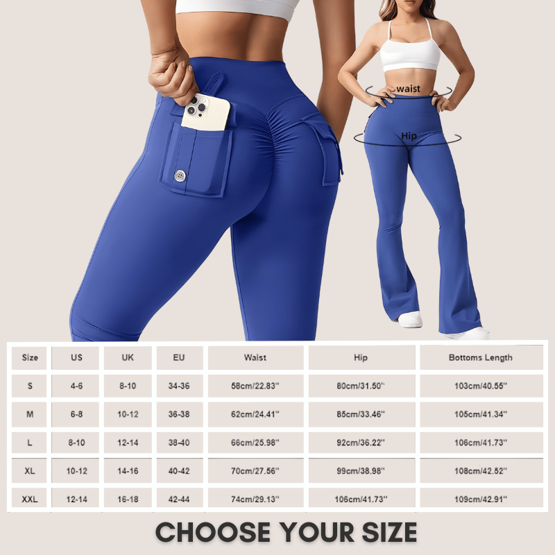 CARGO FLARE FIT © | Push Up Cargo Leggings - Ionicfire