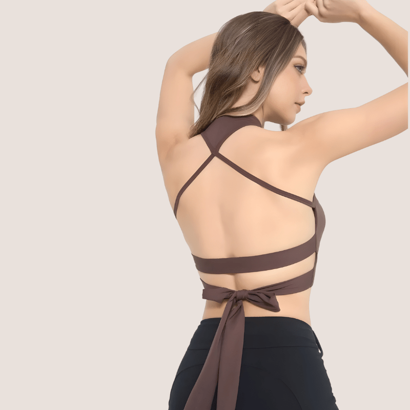 STRA TOP Brown © | Push Up Top with Bands - Ionicfire