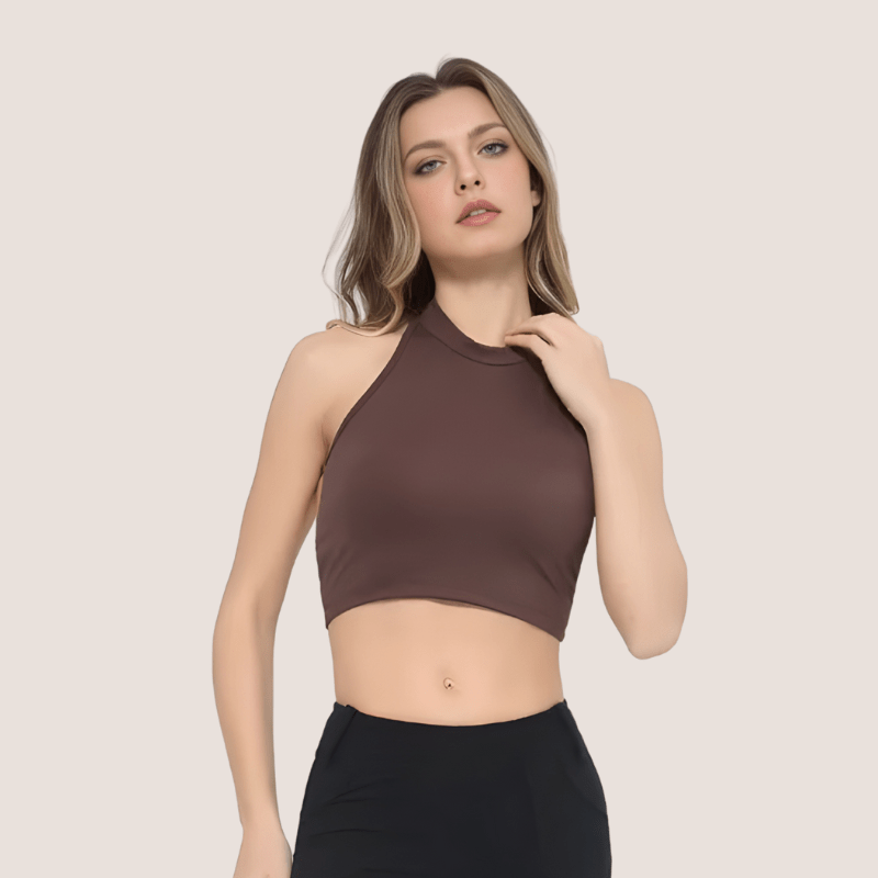 STRA TOP Brown © | Push Up Top with Bands - Ionicfire