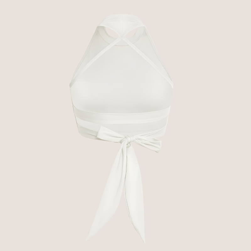 STRA TOP White © | Push Up Top with Bands - Ionicfire