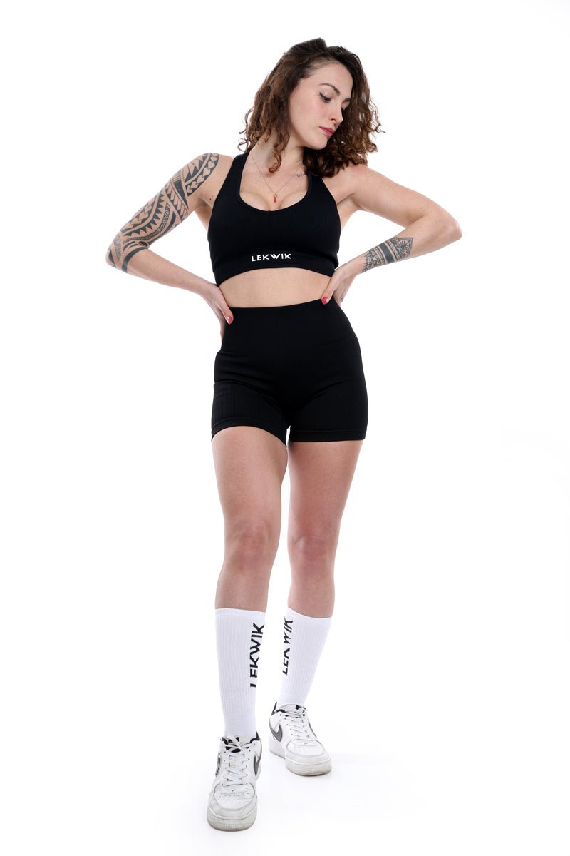 CIRCE black - High waisted shorts - Ionicfire