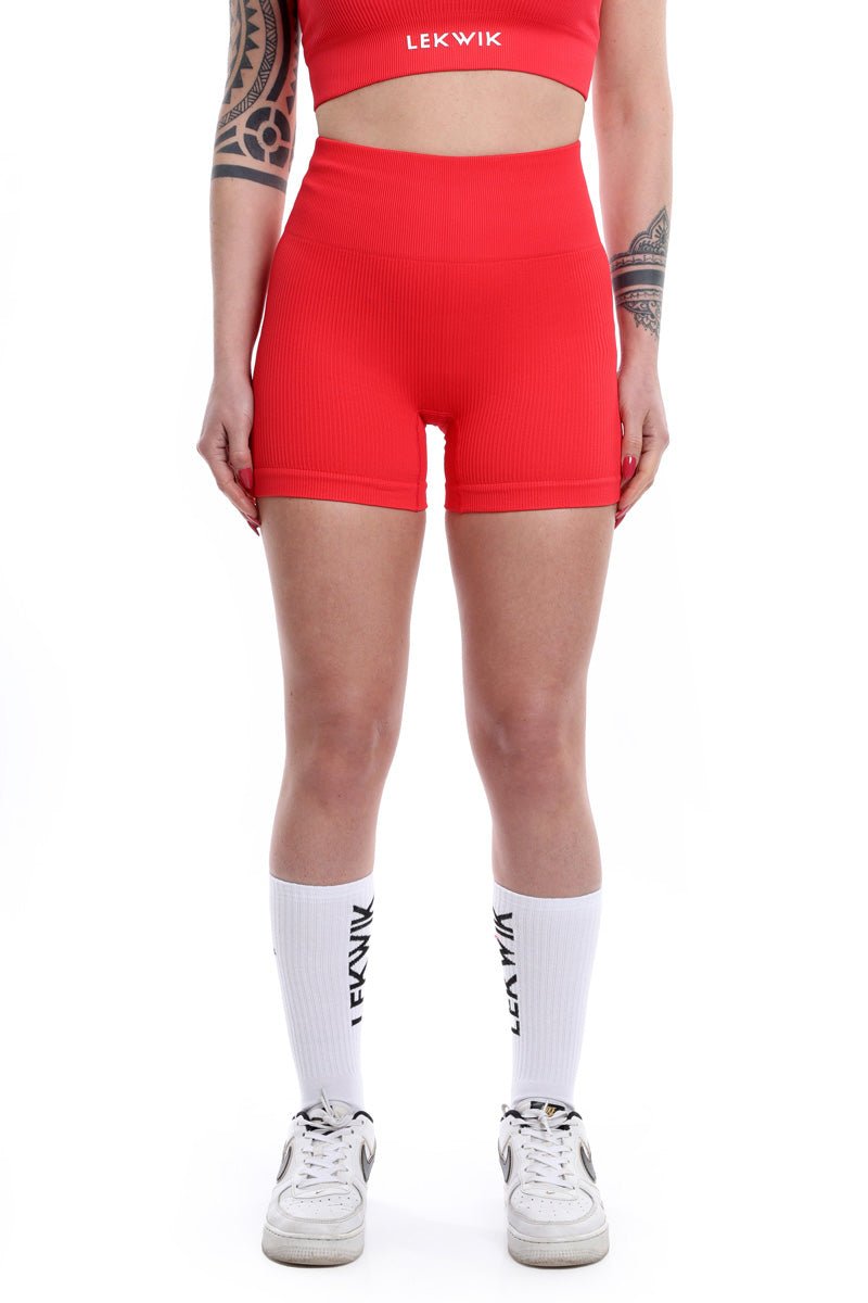 CIRCE red - High waisted shorts - Ionicfire