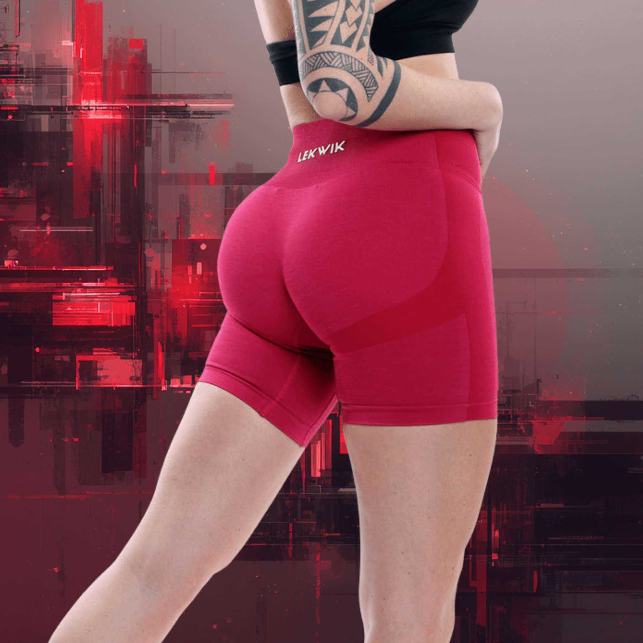 POLLY ciliegia - High waisted shorts - Ionicfire